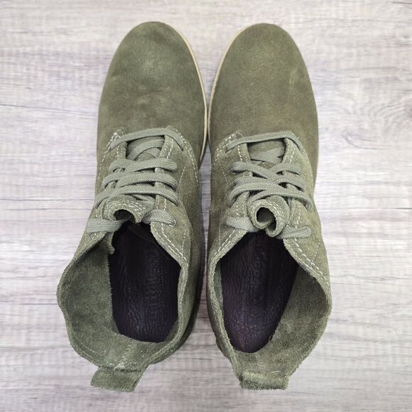 Timberland Shoreham Earthkeepers Women's Size 8.5 Olive Green Suede Boots NEW - Picture 5 of 9